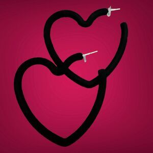 Black Heart-Shaped Earrings